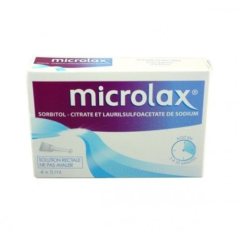 Microlax Solution Rectale 4 récipients unidoses pas cher, discount