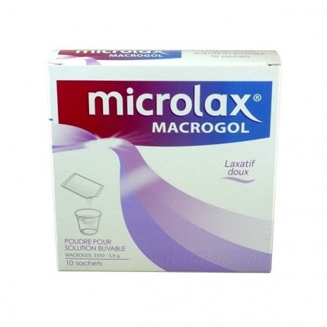 Microlax Macrogol 10 Sachets Poudre Pour Solution Buvable