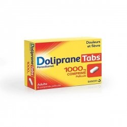 Doliprane Tabs 1000 mg Douleurs et Fièvre 8 Comprimés