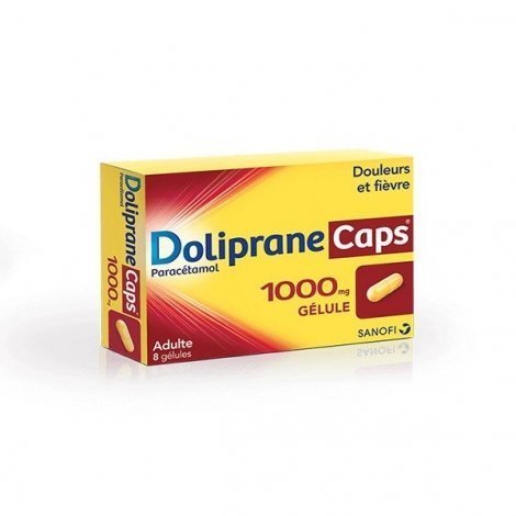 Doliprane Caps 1000 mg Douleurs et Fièvre 8 Gélules pas cher, discount