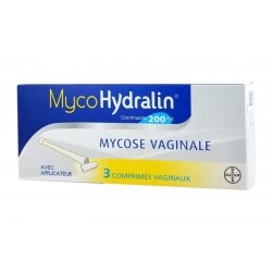 MycoHydralin 200 mg 3 Comprimés Vaginaux avec Applicateur