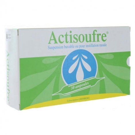 Actisoufre Rhinite Rhinopharyngite 30 Ampoules pas cher, discount