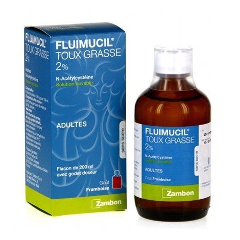 Fluimucil 2% Toux Grasse Solution Buvable 200 ml pas cher, discount