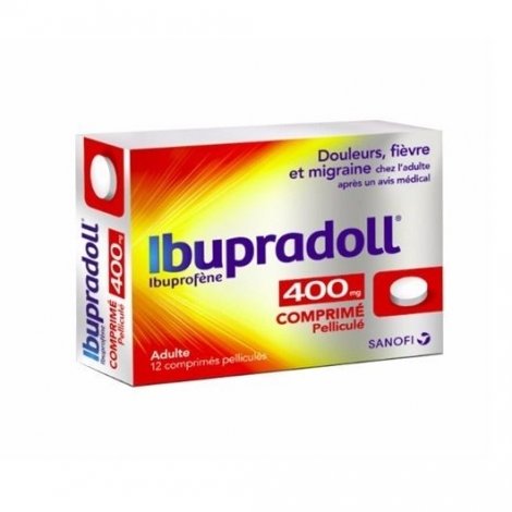 Ibupradoll Adulte 400 mg 12 comprimés pelliculés pas cher, discount