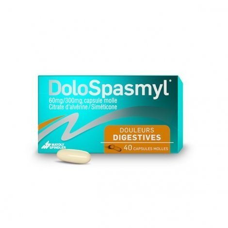 Dolospasmyl 60mg/300mg Douleurs Digestives 40 capsules molles pas cher, discount