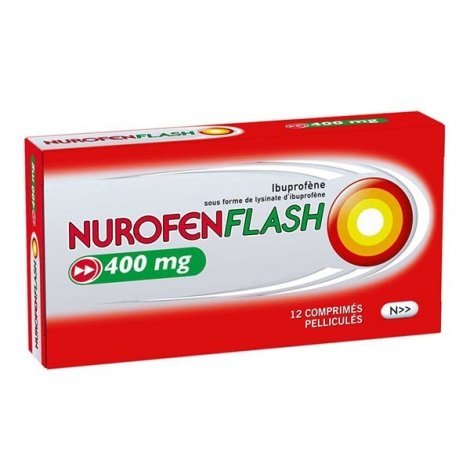 Nurofenflash 400 mg Douleurs et Fièvre Boite de 12 Comprimés pelliculés pas cher, discount