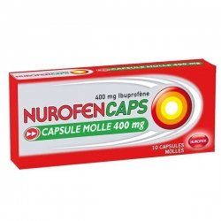 Nurofencaps 400 mg Douleurs et Fièvre Boite de 10 Capsules molles