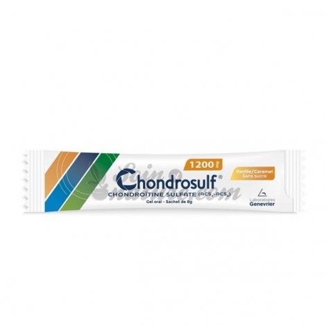 Chondrosulf 1200mg Arthrose Hanche et Genou Gout Vanille/Caramel 30 sachets pas cher, discount