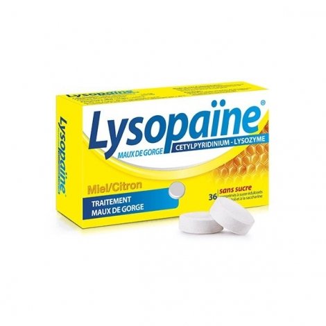 Lysopaïne Maux De Gorge Miel-Citron x36 Comprimés pas cher, discount