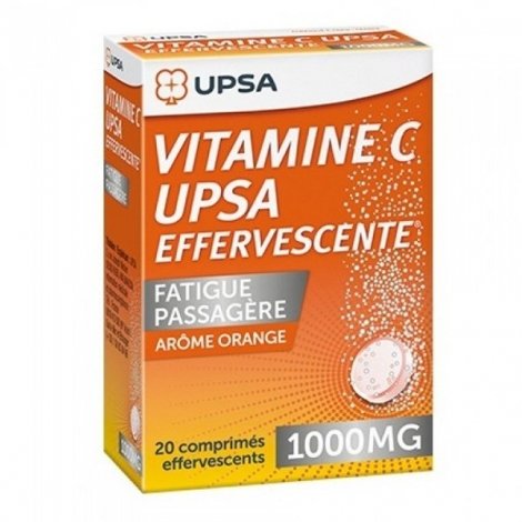 UPSA Vitamine C 1000mg Fatigue Passagère Orange x20 Comprimés pas cher, discount