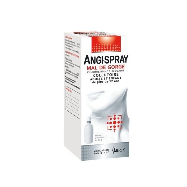 Merck Angi-Spray Mal De Gorge Collutoire Adulte Enfant 40g