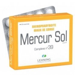 Lehning N°39 Mercur Sol Rhinopharyngites Bronchites x60 Comprimés