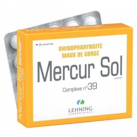 Lehning N°39 Mercur Sol Rhinopharyngites Bronchites x60 Comprimés pas cher, discount