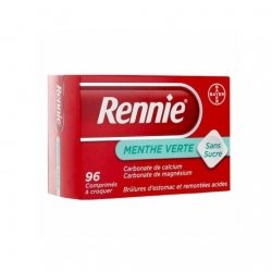Rennie Menthe Verte Sans Sucre Brûlures D'Estomac x96 Comprimés