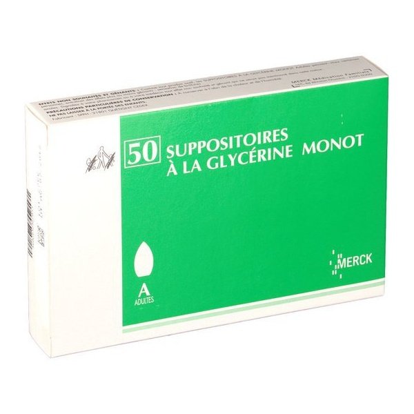 Merck Suppositoires A La Glycérine Monot Adultes x50