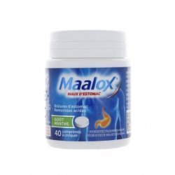 Maalox Maux D'Estomac Goût Menthe x40 Comprimés