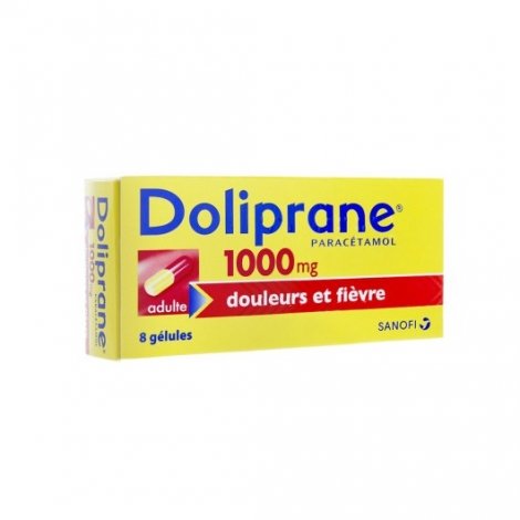 Doliprane 1000mg Douleurs Fièvre x8 Gélules pas cher, discount