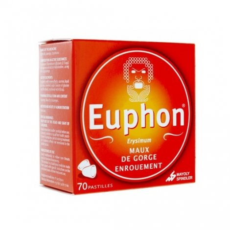 Euphon Maux De Gorge Enrouement x70 Pastilles pas cher, discount