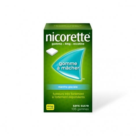 Nicorette 4 mg  Menthe Glaciale 105 Gommes à mâcher pas cher, discount