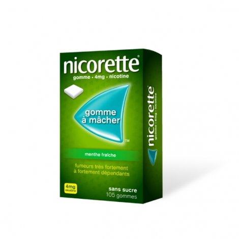 Nicorette 105 Gommes à mâcher 4 mg Menthe Fraîche  pas cher, discount