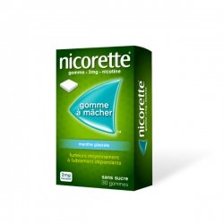 Nicorette 2 mg Menthe Glaciale  30 Gommes à mâcher