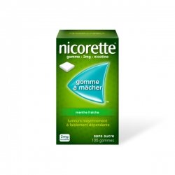 Nicorette 2 mg Menthe Fraîche 105 Gommes à mâcher