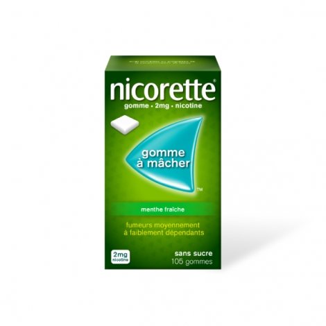 Nicorette 2 mg Menthe Fraîche 105 Gommes à mâcher pas cher, discount