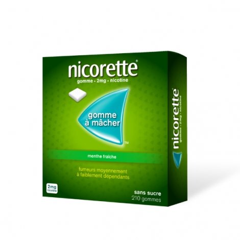 Nicorette 2 mg Menthe Fraîche  210 Gommes à mâcher pas cher, discount