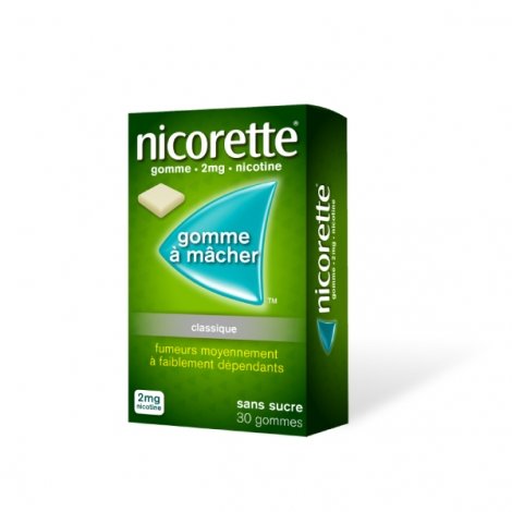 Nicorette  2 mg 30 Gommes à mâcher pas cher, discount