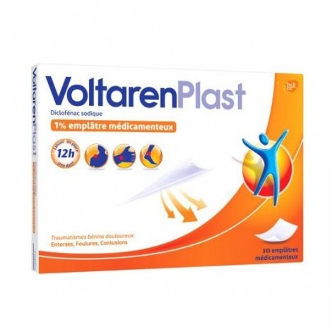 VoltarenPlast Diclofénac Sodique x10 Emplâtres Médicamenteux pas cher, discount