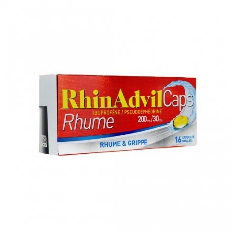 RhinAdvil Caps Rhume & Grippe x16 Capsules Molles pas cher, discount