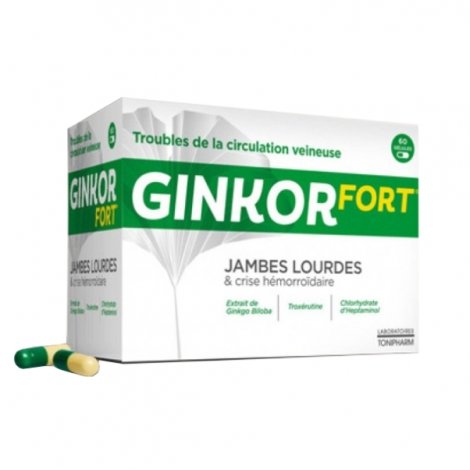 Ginkor fort Troubles de la Circulation Veineuse 60 Gélules pas cher, discount