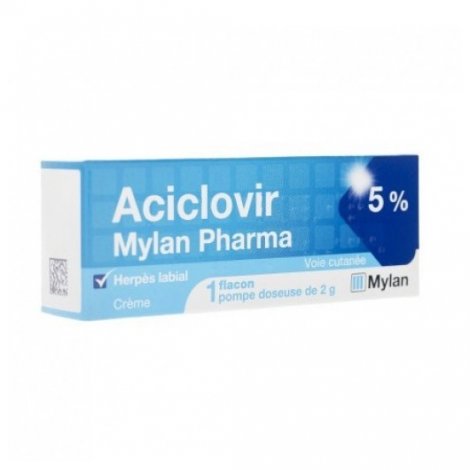Mylan Aciclovir Herpès Labial Crème 5% 2g pas cher, discount