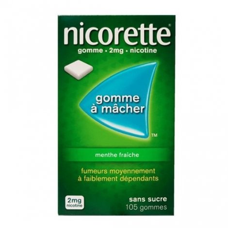 Nicorette Gomme A Mâcher Médicamenteuse Menthe Fraîche 2mg x30 pas cher, discount