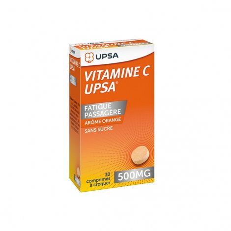 UPSA Vitamine C 500mg Fatigue Passagère Orange x30 Comprimés pas cher, discount