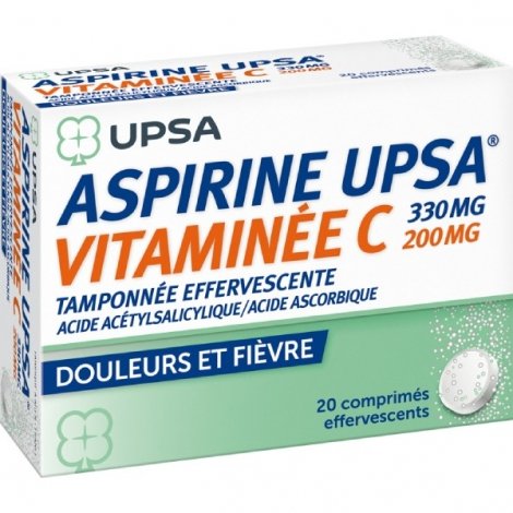 UPSA Aspirine Vitaminée C 20 Comprimés Effervescents pas cher, discount