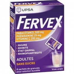 Fervex Adulte Sans Sucre Etat Grippal Granulés 8 Sachets