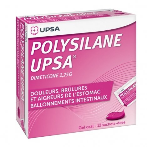 Upsa Polysilane Dimeticone 2 25g Douleurs Brulures Estomac 12 Sachets