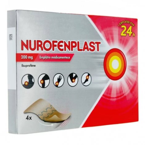 NurofenPlast 200 mg Emplâtre médicamenteux x 4 pas cher, discount