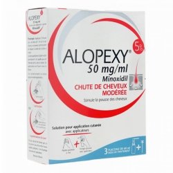 Minoxidil 5% Solution Chute de Cheveux Modérée Hommes 3x60 ml