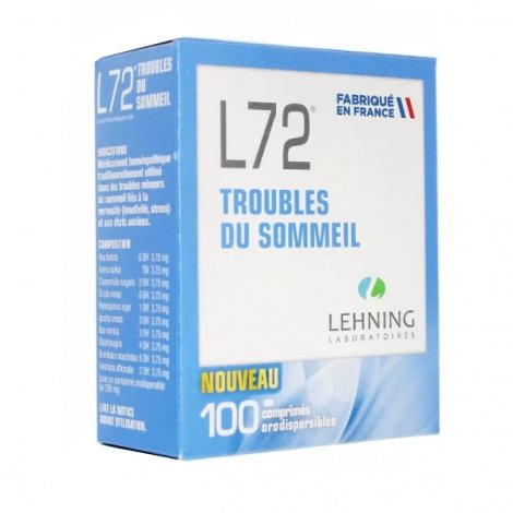 Lehning L72 Troubles du Sommeil 100 comprimés orodispersibles pas cher, discount