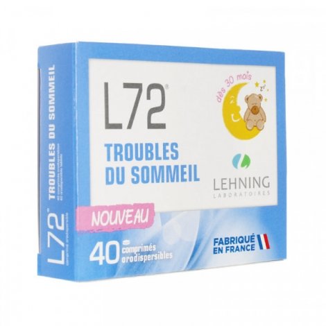 Lehning L72 Troubles du Sommeil 40 comprimés orodispersibles pas cher, discount