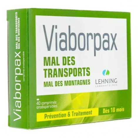 Lehning Viaborpax Mal Des Transports Adulte Enfant x40 Comprimés pas cher, discount