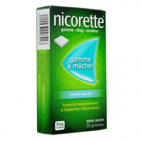 Nicorette Gomme A Mâcher Médicamenteuse Menthe Glaciale 2mg x105 pas cher, discount