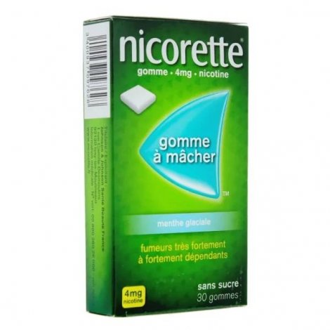 Nicorette Menthe Glaciale 4mg 30 Gommes A Mâcher pas cher, discount