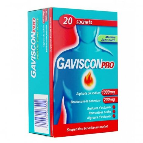 GavisconPro Menthe Sans Sucre 20 sachets pas cher, discount