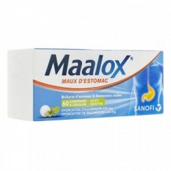 Maalox Brûlures D'Estomac Remontées Acides Menthe x60 Comprimés