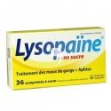 Lysopaine Sans Sucre Mal de Gorge 36 Comprimés à Sucer