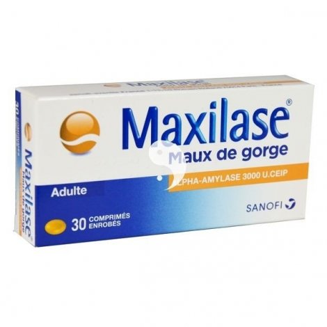 Maxilase Comprimés Mal de Gorge Boite de 30 Comprimés pas cher, discount