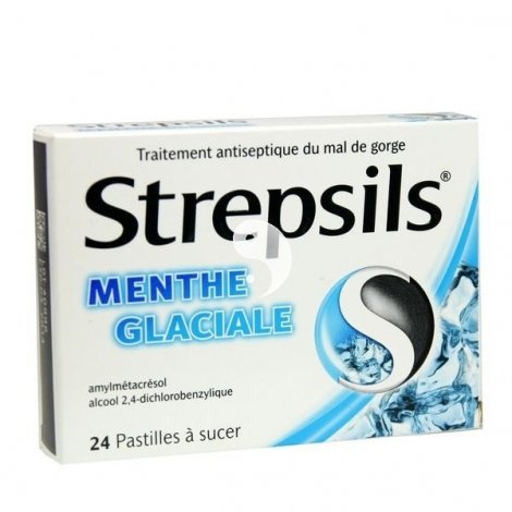 Strepsils Menthe Glaciale pour Mal de Gorge Boîte de 24 Pastilles à Sucer pas cher, discount